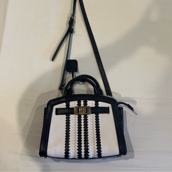 Michael Kors black and white crossbody purse - Picture 1 of 4
